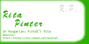 rita pinter business card